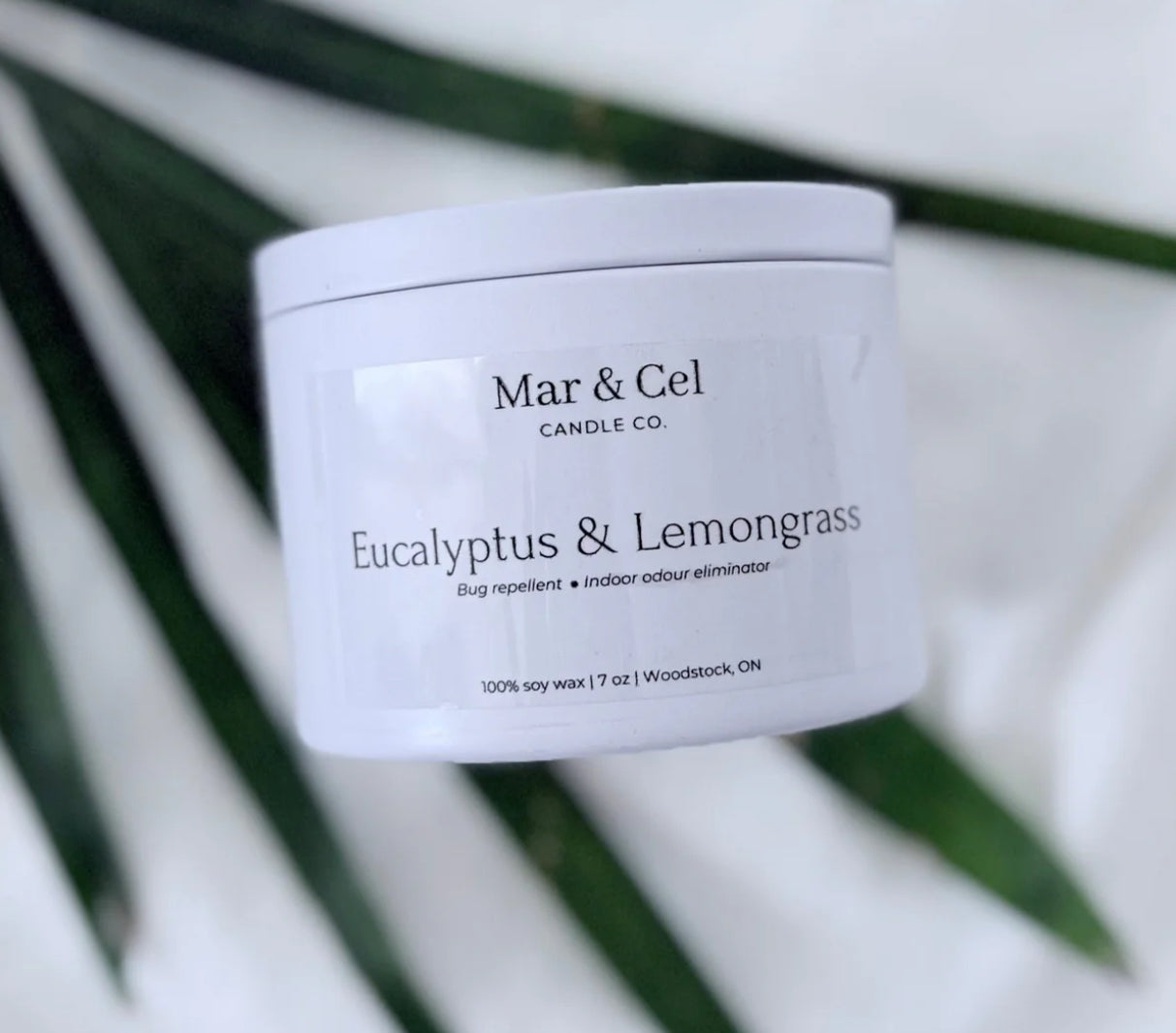 Mar & Cel Candle Co. | Summer Collection: Eucalyptus & Lemongrass Soy Wax Candle