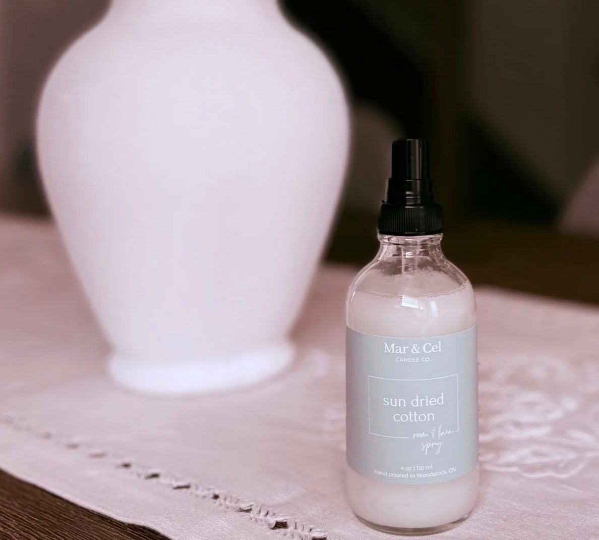 Mar & Cel Candle Co. | Spring Collection: Sun Dried Cotton Room & Linen Spray