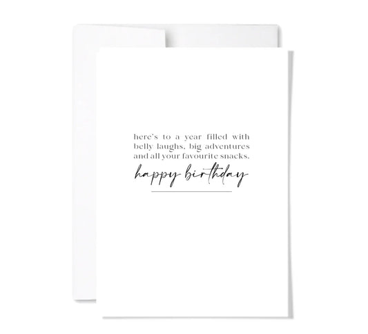 Paperscript | Belly Laughs Birthday Card