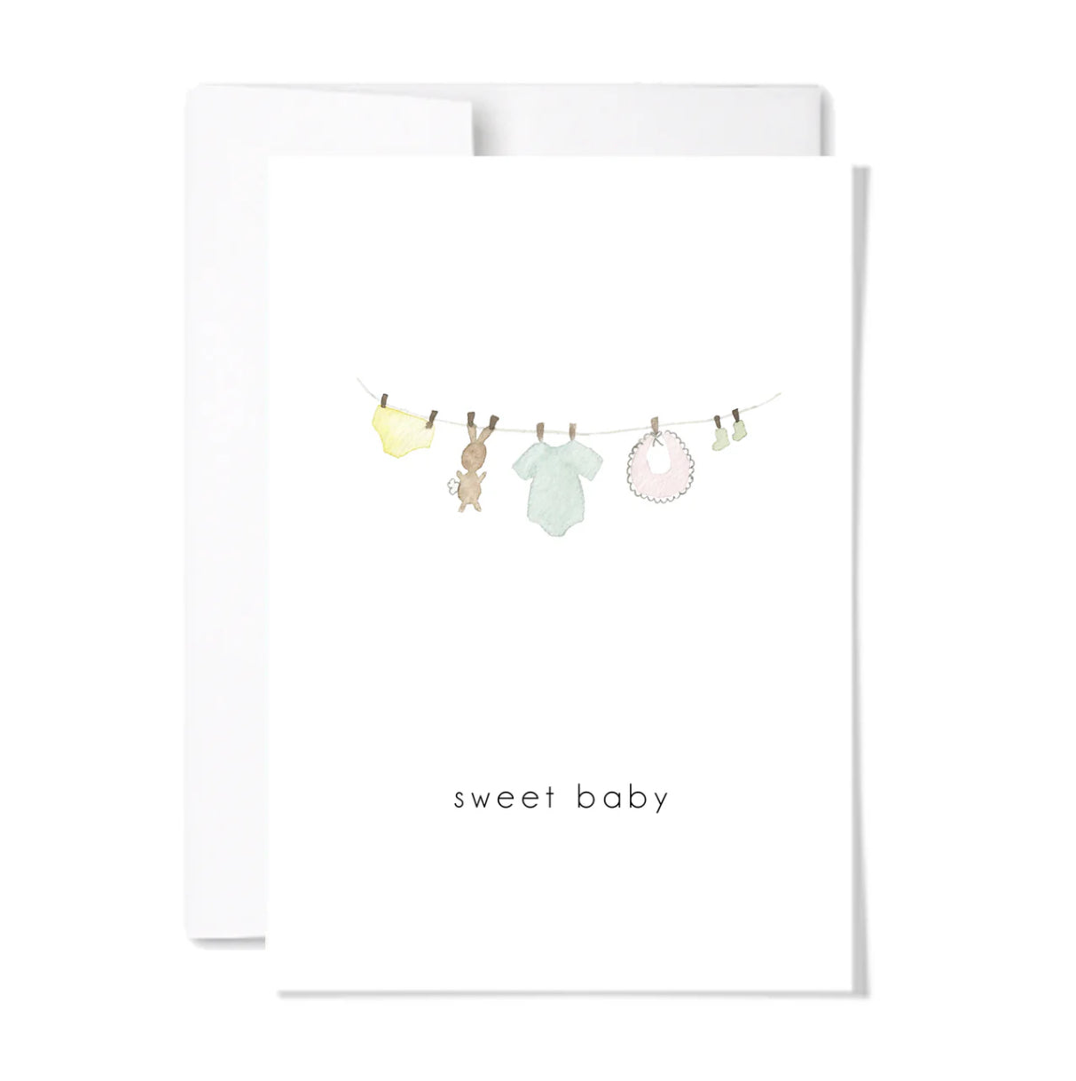 Paperscript | Sweet Baby Clothesline Card