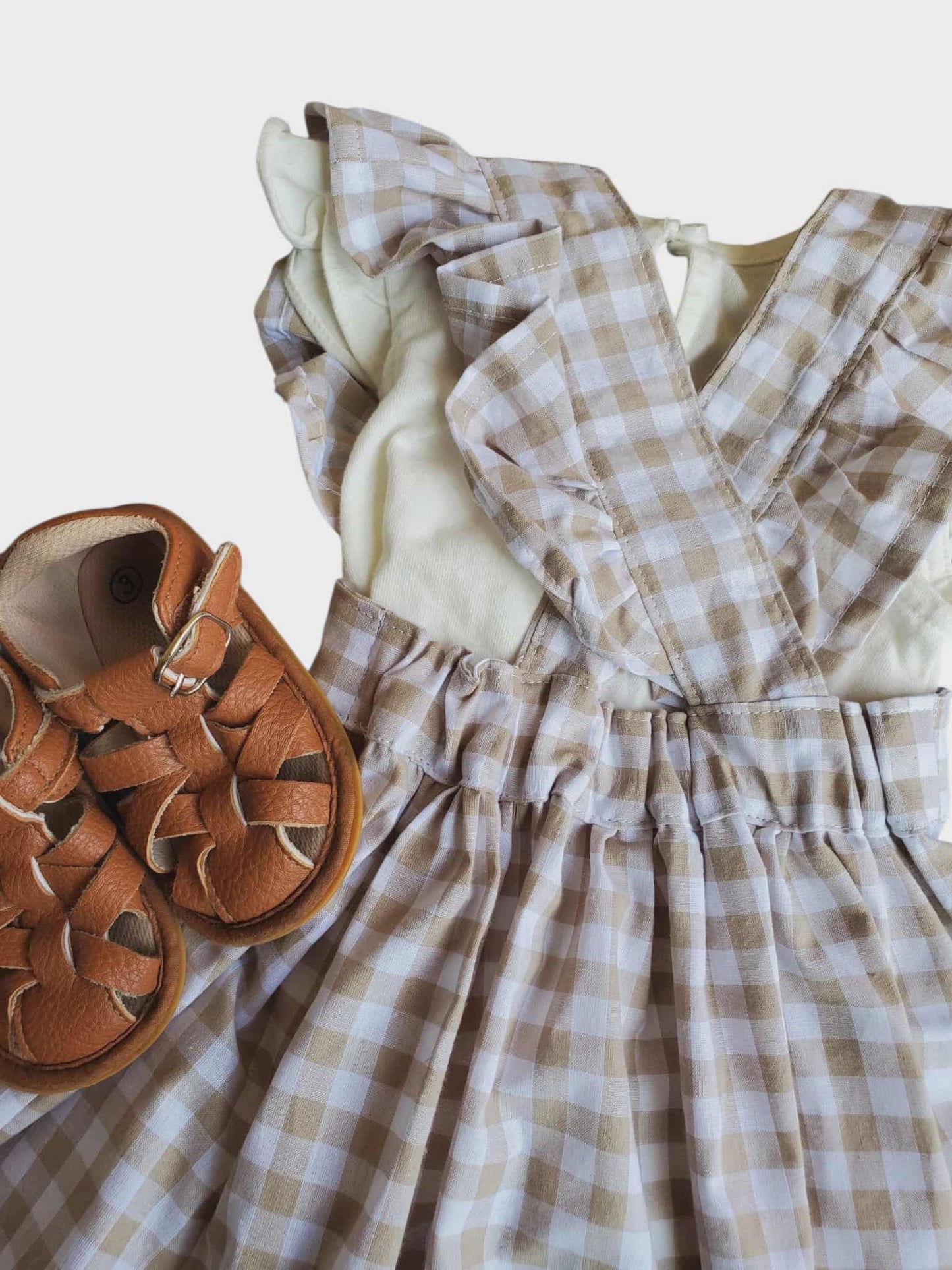 Sewing by Sadie | Pinafore Dress in Plaid | 9-12M