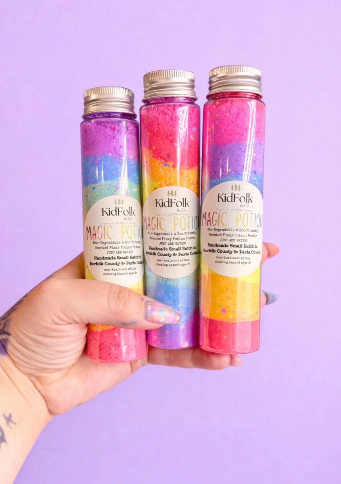 Kid Folk & Co. | Fizzy Magic Potion Powder: Rainbow | 5oz Tube