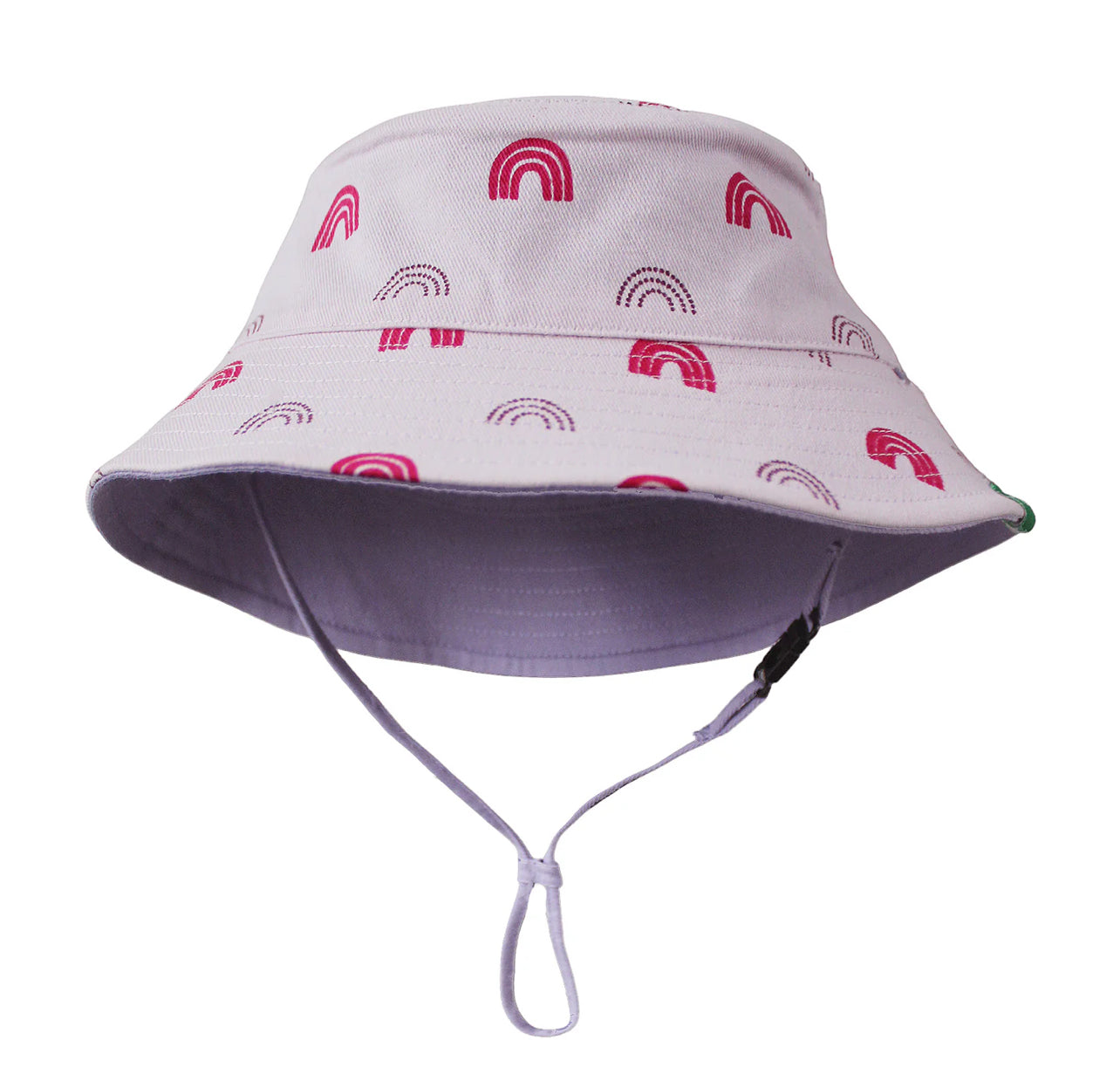 Parade Organics Reversible Cotton Bucket Hat | Rainbows & Lilac | 12-24M