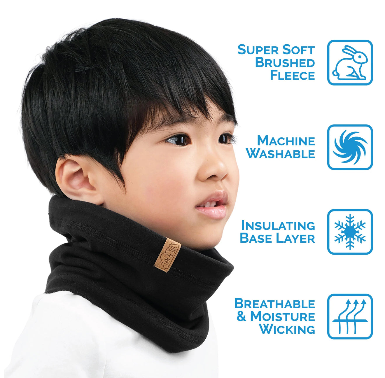 Jan & Jul Thermal Neck Warmer in Black