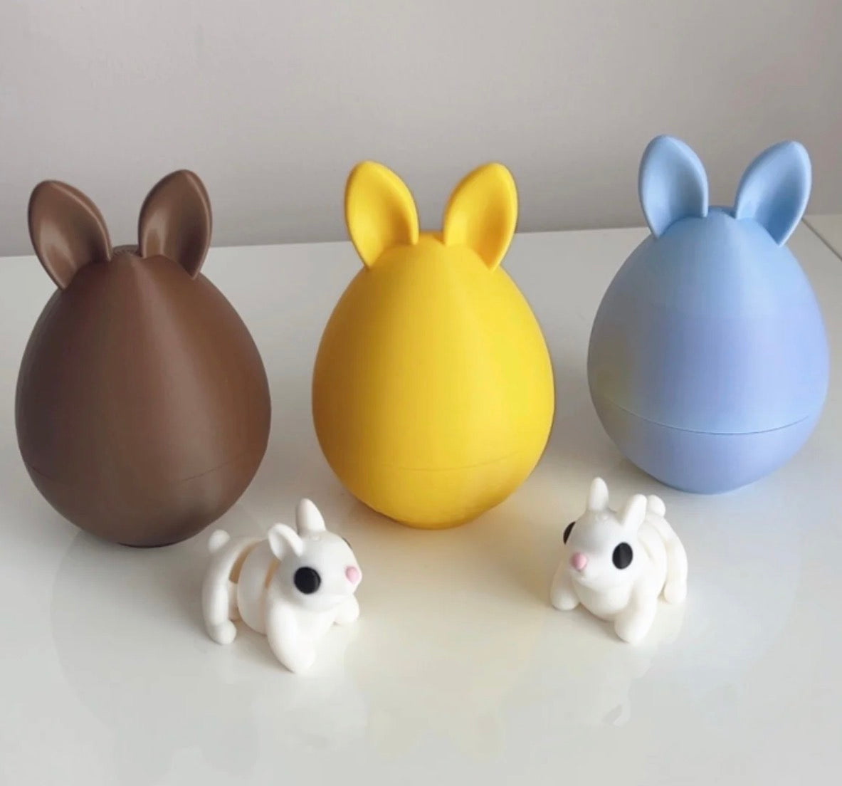 Sensory Mama Creations | Bunny Meadow Spring + Easter Collection: Bunny Ear Egg Container & Pet Rabbit Figurine