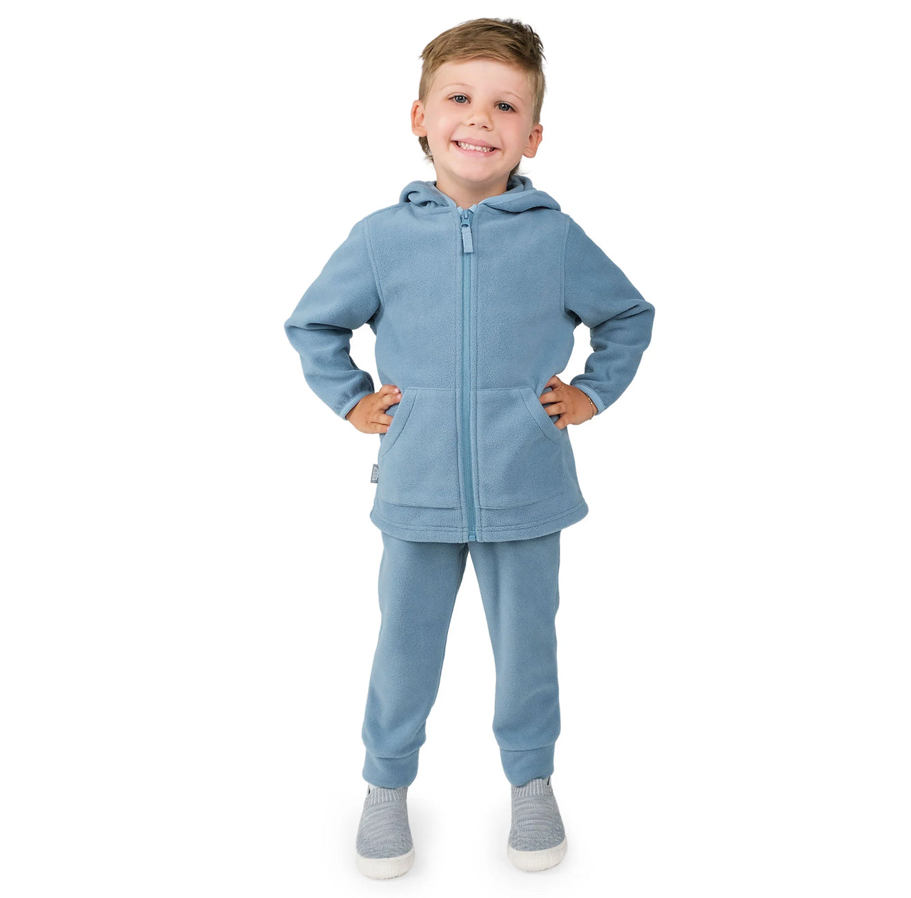 Jan & Jul Fleece Jacket in Stormy Blue | 2T (2-3Y)