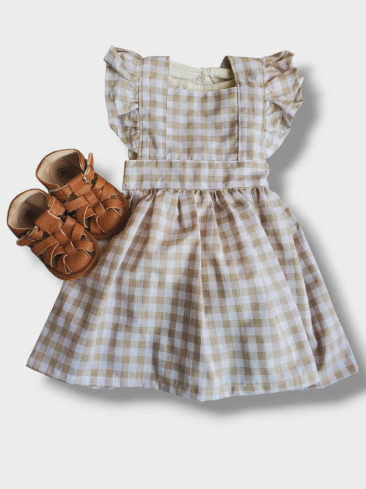 Sewing by Sadie | Pinafore Dress in Plaid | 9-12M
