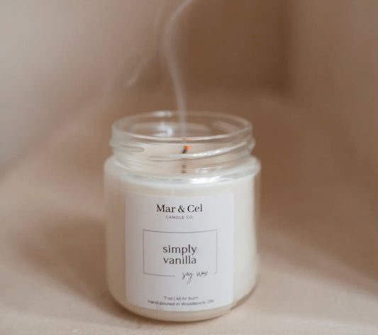 Mar & Cel Candle Co. | Signature Collection: Simply Vanilla Soy Wax Candle