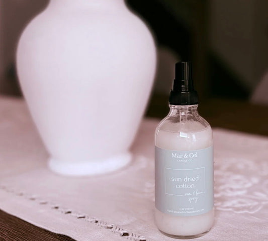 Mar & Cel Candle Co. | Spring Collection: Sun Dried Cotton Room & Linen Spray