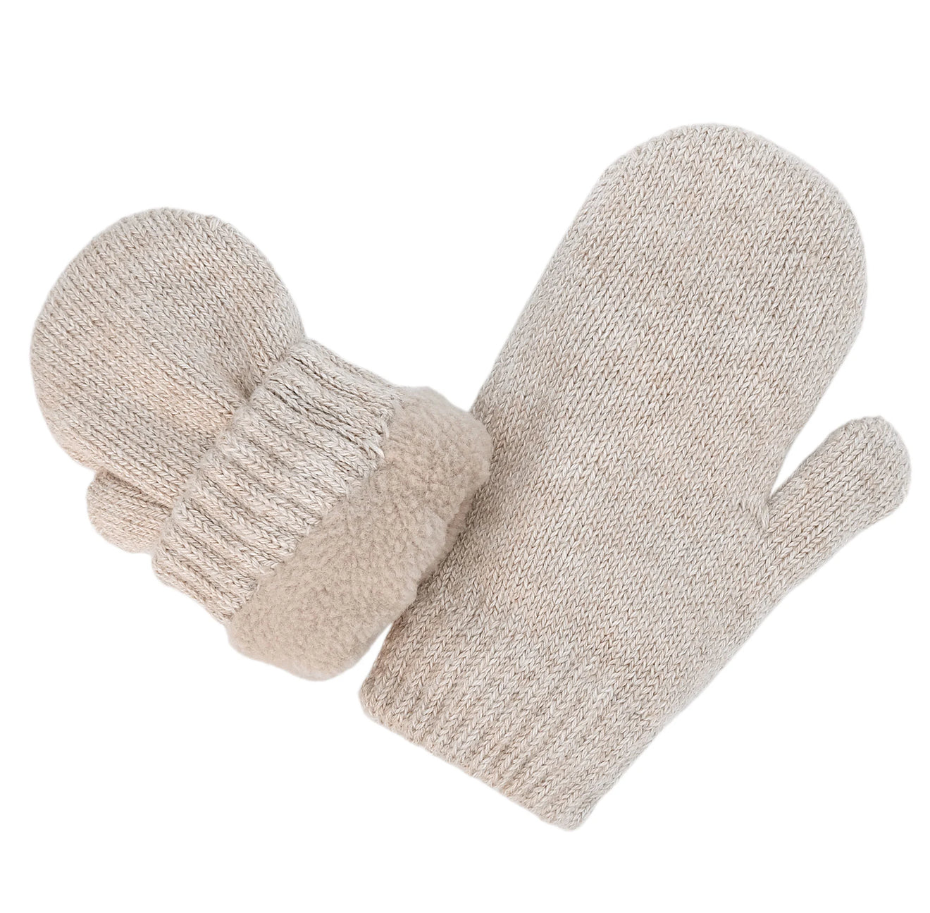 Jan & Jul Cozy Knit Mittens in Wheat Field | Medium (6-24M)
