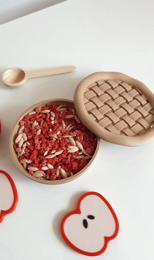 Sensory Mama Creations | Apple Pie Dump & Discover Bag