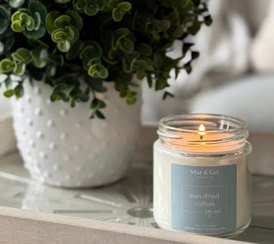 Mar & Cel Candle Co. | Spring Collection: Sun Dried Cotton Soy Wax Candle