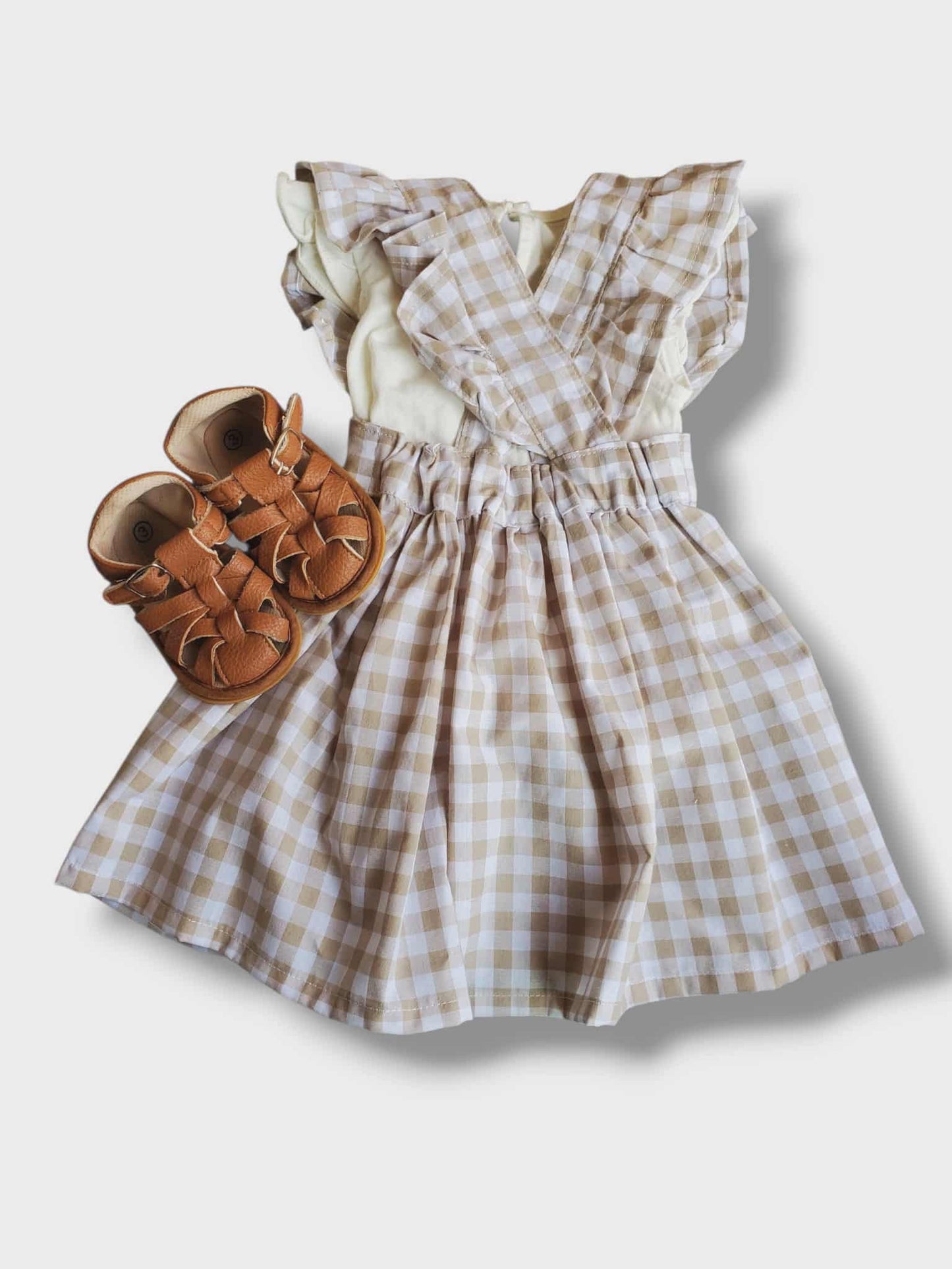 Sewing by Sadie | Pinafore Dress in Plaid | 9-12M