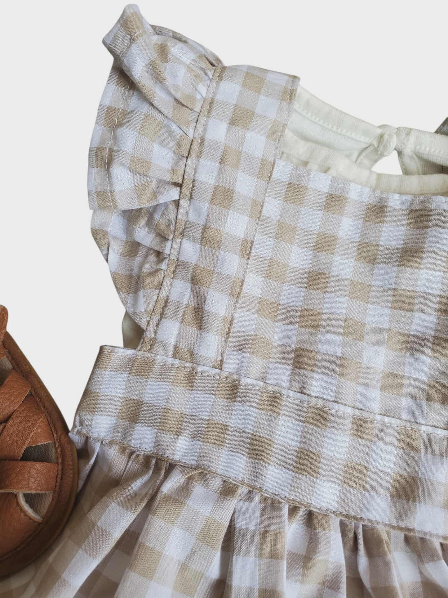 Sewing by Sadie | Pinafore Dress in Plaid | 9-12M