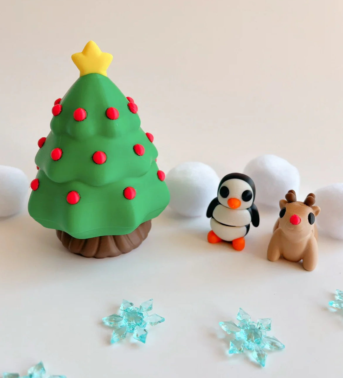 Sensory Mama Creations | Tinsel and Treats: Christmas Tree and Friends 3D Set