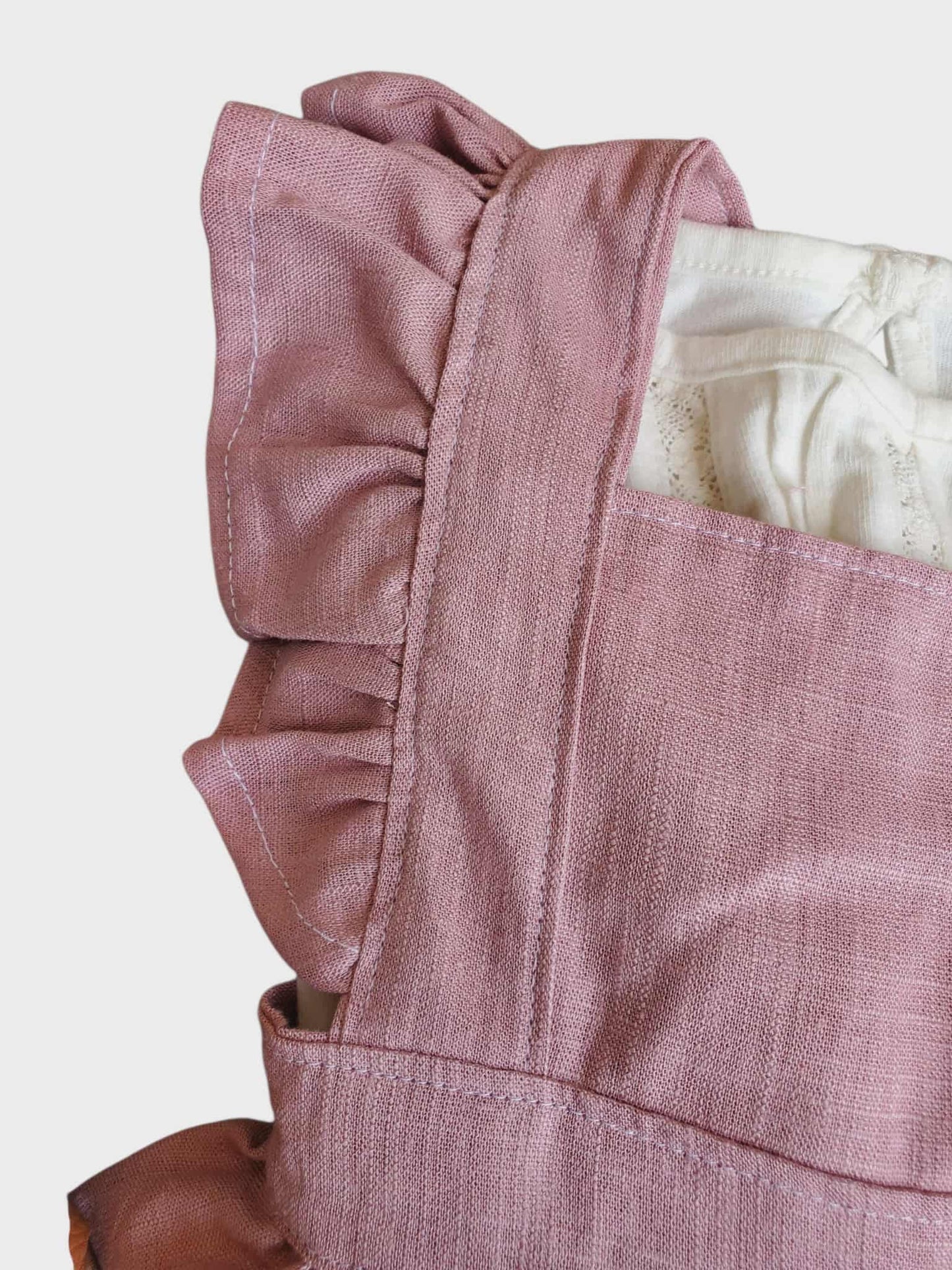 Sewing by Sadie | Pinafore Dress in Dusty Rose | 18-24M