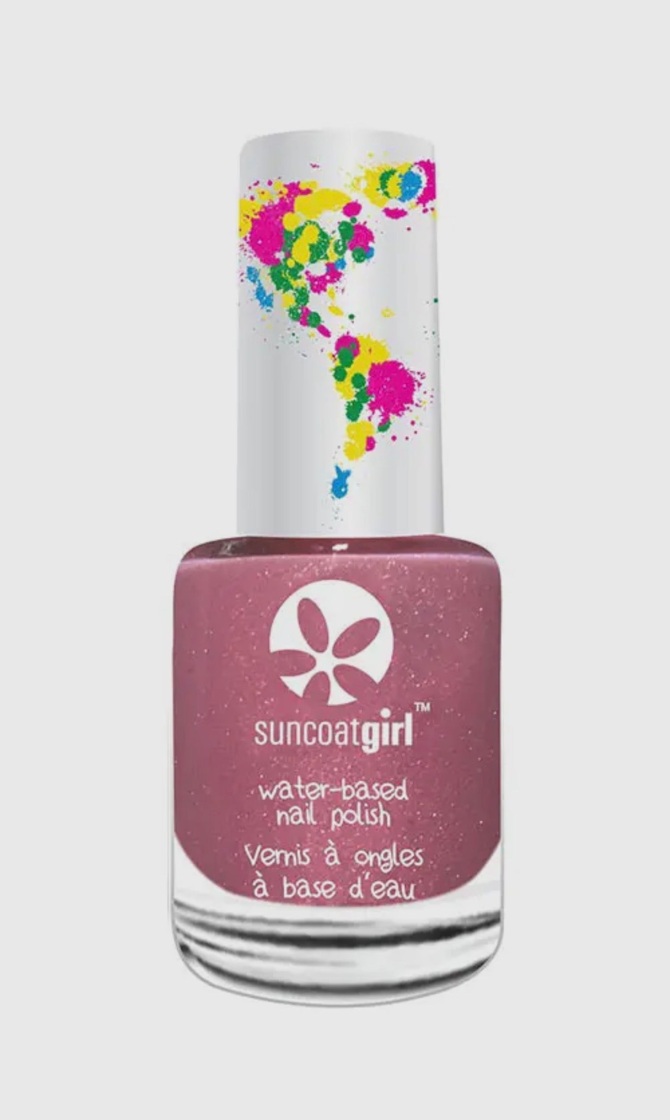 Suncoat Water Based Peelable Kids Nail Polish | Ballerina Beauty (True Pink)