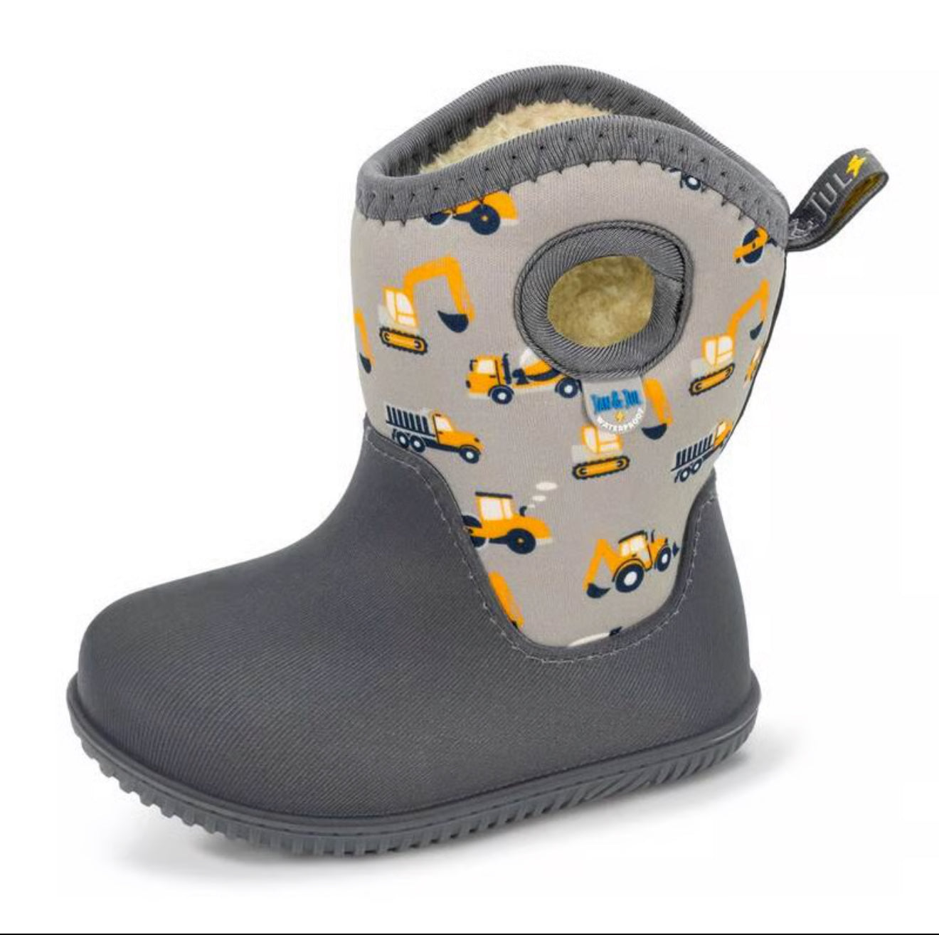 Jan & Jul Lite Waterproof Boots in Grey Construction | Size 7