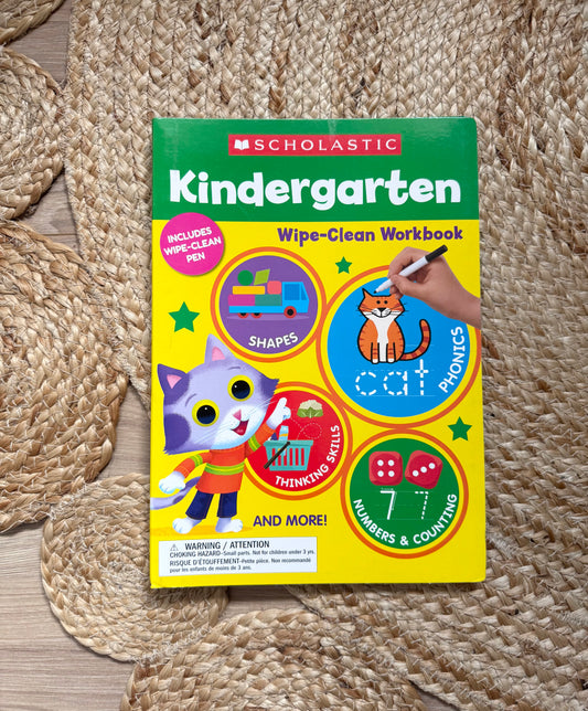 Kindergarten Wipe-Clean Workbook | Spiral-Bound