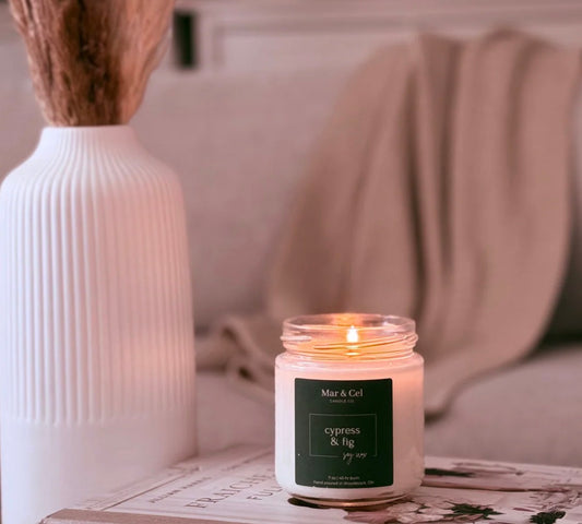 Mar & Cel Candle Co. | Signature Collection: Cypress & Fig Soy Wax Candle