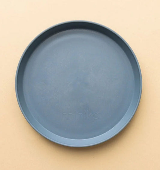 Minika Wheat Straw Plate | Indigo