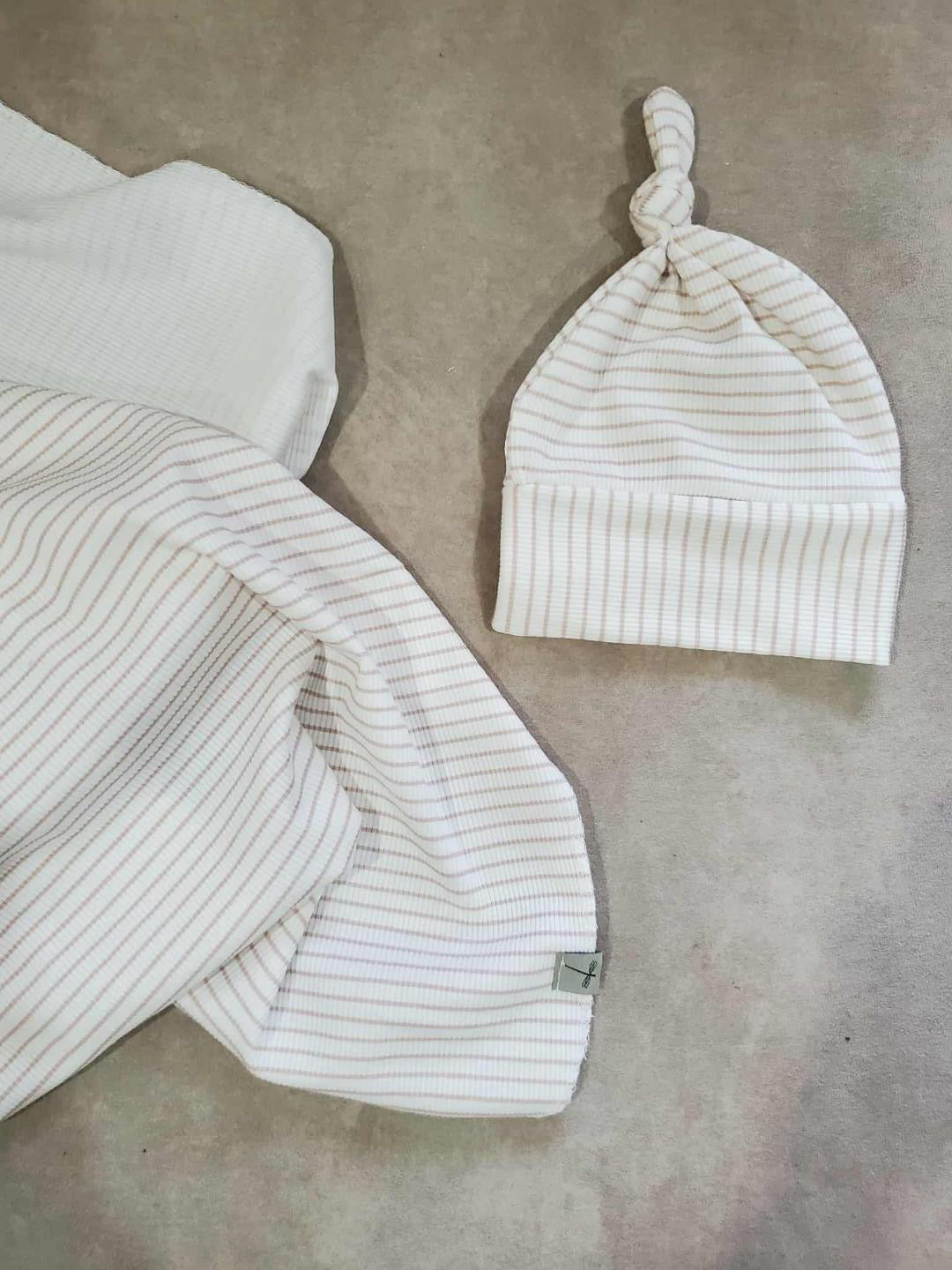 Sewing by Sadie | Newborn Swaddle Set in Stripe