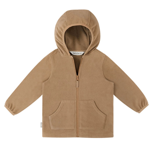 Jan & Jul Fleece Jacket in Soft Brown | 1T (1-2Y)