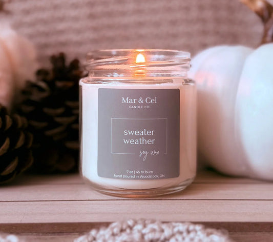 Mar & Cel Candle Co. | Fall Collection: Sweater Weather Soy Wax Candle