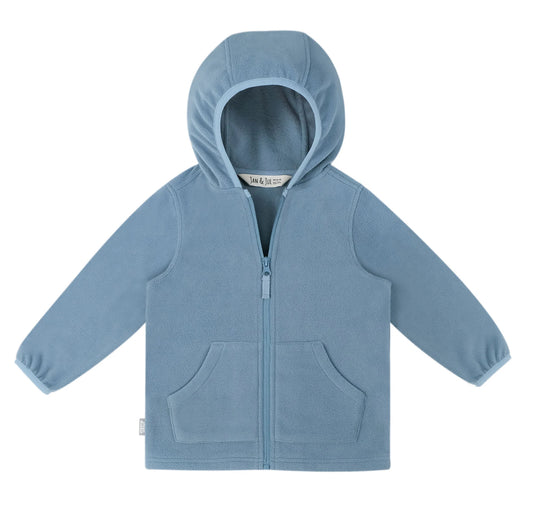 Jan & Jul Fleece Jacket in Stormy Blue | 2T (2-3Y)