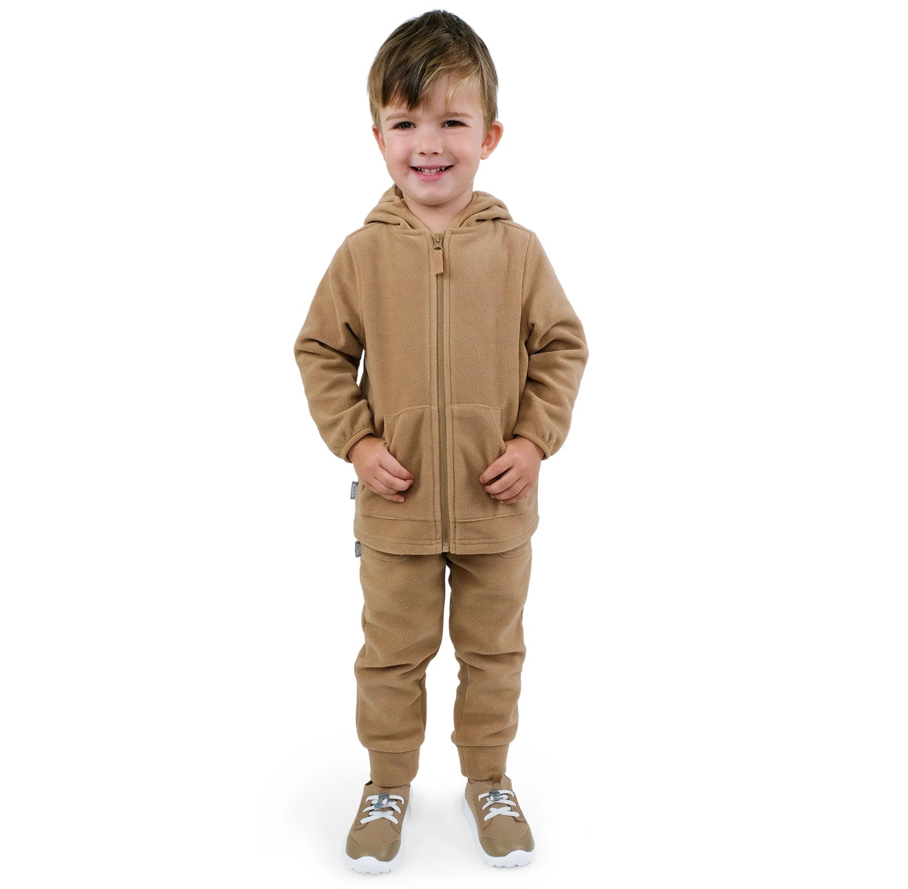 Jan & Jul Fleece Jacket in Soft Brown | 1T (1-2Y)