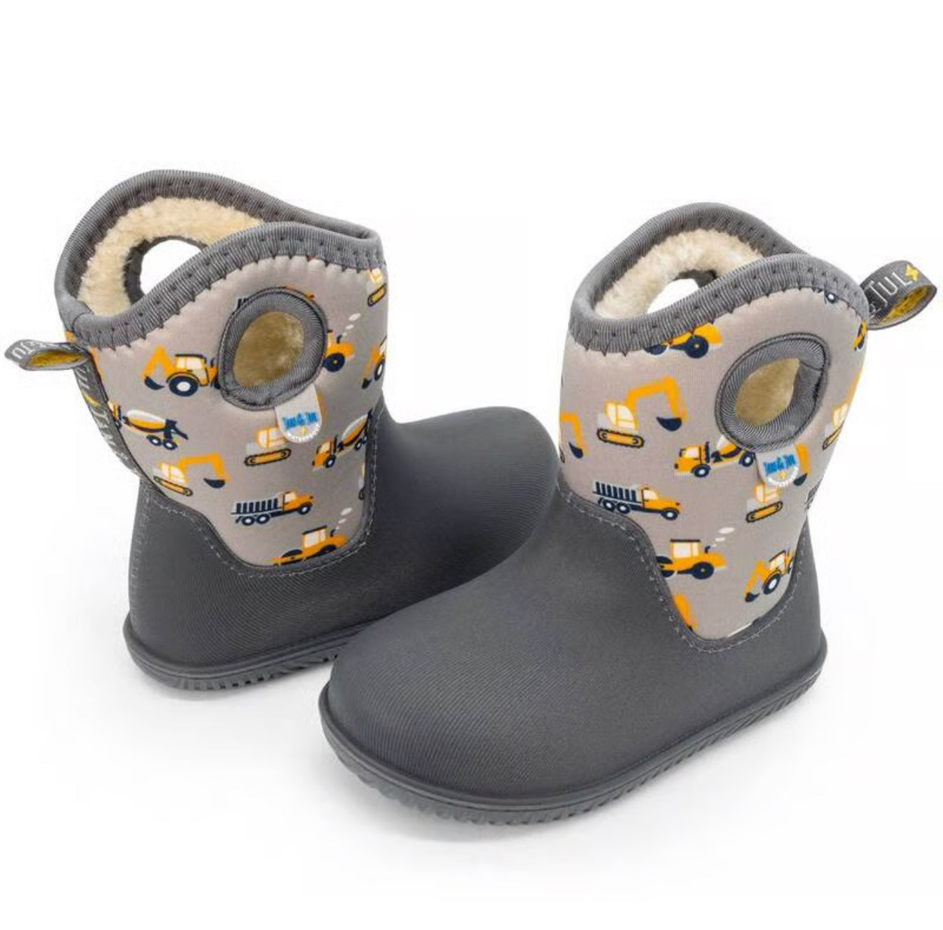 Jan & Jul Lite Waterproof Boots in Grey Construction | Size 7