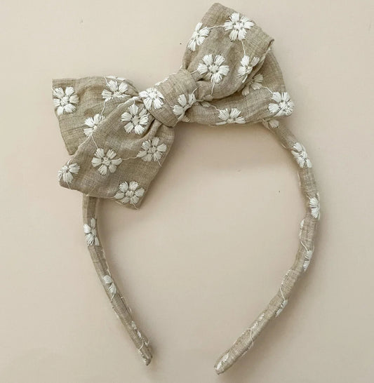 Mai & I | Brown & White Floral Headband