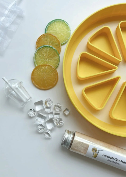 Sensory Mama Creations | Lemonade Fizzy Potion + Tray Combo