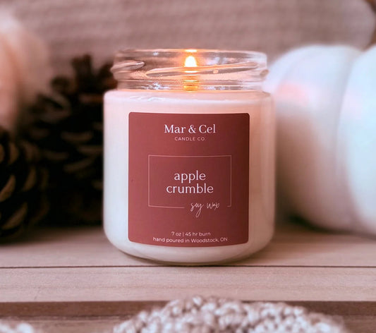 Mar & Cel Candle Co. | Fall Collection: Apple Crumble Soy Wax Candle