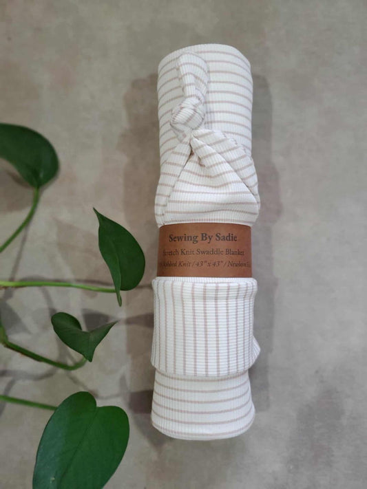 Sewing by Sadie | Newborn Swaddle Set in Stripe
