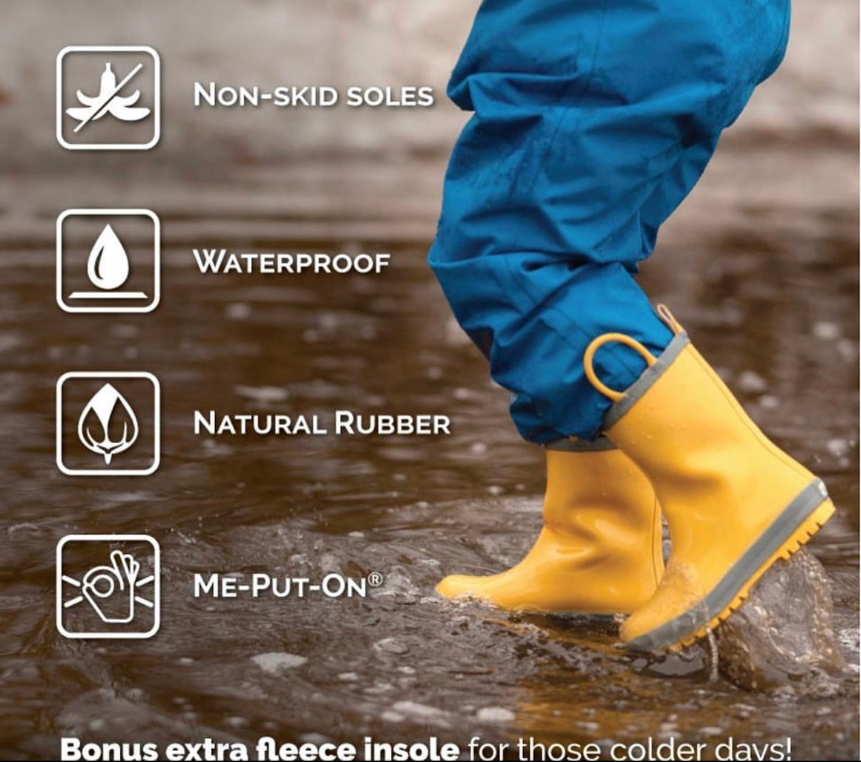 Jan & Jul Puddle Dry Rain Boots | 9